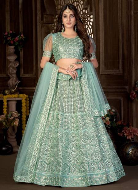 Sky Blue Colour Zeeya Mehreen New Latest Designer Ethnic Wear Lehenga Choli Collection 8003